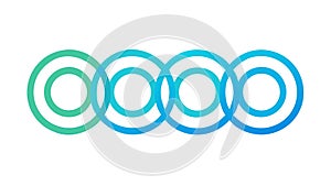 Rounded Vertical Bars with Teal to Blue Gradient, vector design Generative AI