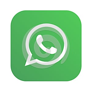 Rounded whatsapp icon in white background