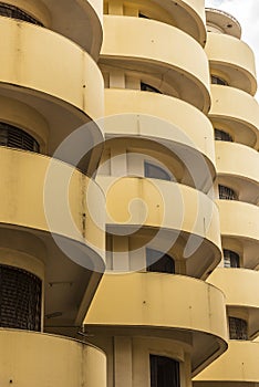 Rounded yellow balconys Havana photo