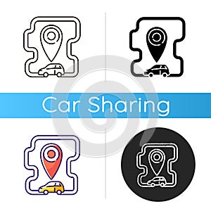 Roundtrip carsharing icon photo