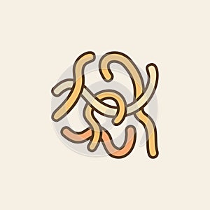Roundworms Nematodes vector concept colored icon or sign