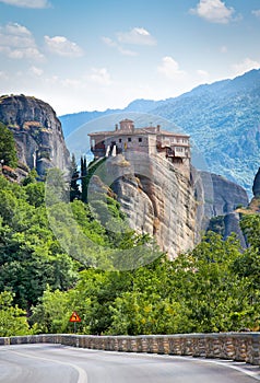 Rousanou Monastery at Meteora in Trikala, Greece.