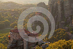 Rousanou monastery in Meteora valley, Kalambaka, Greece