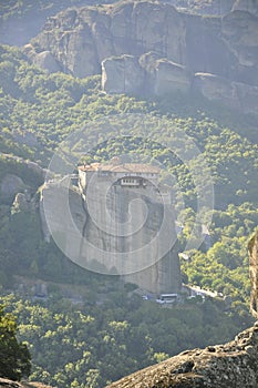 Rousanou or Saint Barbara Monastery from Meteora of Kalambaka in Greece