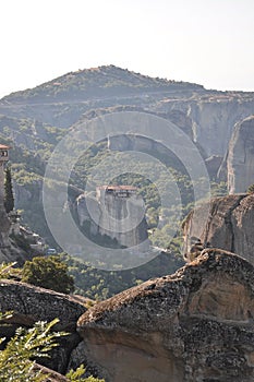 Rousanou or Saint Barbara Monastery from Meteora of Kalambaka in Greece