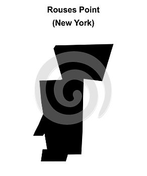 Rouses Point outline map