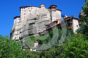 Roussanou monastery from Meteora, Greece.