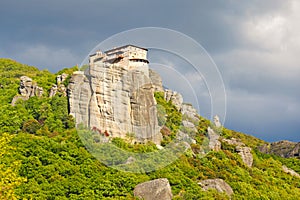 The Roussanou Monastery in Meteora, Greece