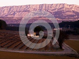 Rousset village vineyards landscape