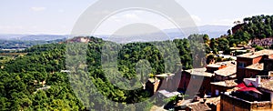 Roussillon village landscape