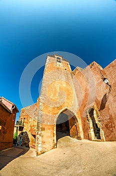 Roussillon village sunset view, Provence, France