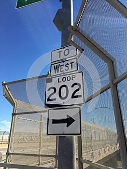 Route 202 Loop in Chandler Arizona going West.