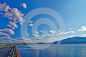 Route 28A bridge crossing Ashokan Reservoir, New York City water source