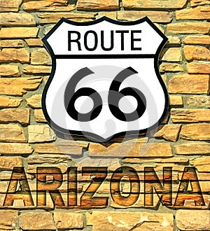 Route 66 Arizona sign