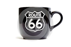 Route 66 black mug