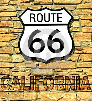 Route 66 California sign