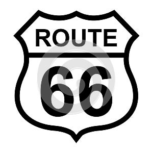 Route 66 classic icon  travel usa history highway  america road trip vector background