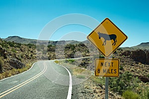 Route 66 Donkey Crossing Sign