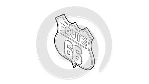 Route 66 icon animation