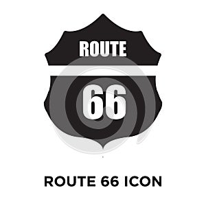 Route 66 icon vector isolated on white background, logo concept