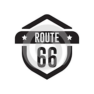 Route 66 icon vector sign and symbol isolated on white background, Route 66 logo concept