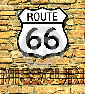 Route 66 Missouri sign