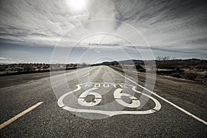 Route 66 in the Mojave Desert