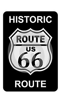 Route 66 old historic traffic sign
