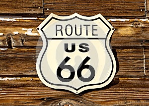 Route 66 road sign