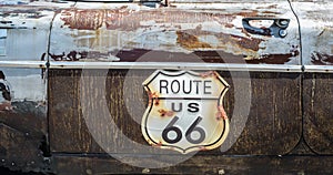 Route 66 road sign