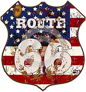 route 66 road sign