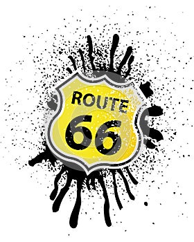 Route 66 Shield shaped Sign