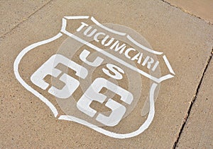 Route 66 sign in Tucumcari, New Mexico.