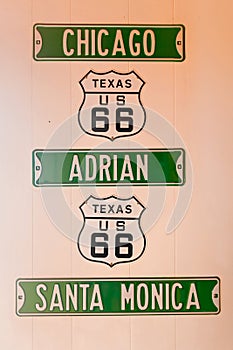 Route 66 signs