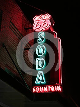 Route 66 Soda Fountain Sign