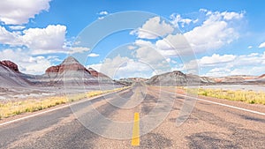 Route 66: Tepees, Blue Mesa, Petrified Forest Road, Petrified Forest National Park, AZ