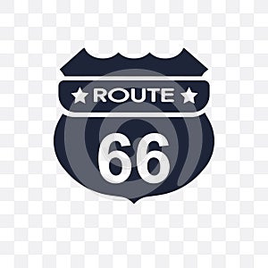 Route 66 transparent icon. Route 66 symbol design from United st