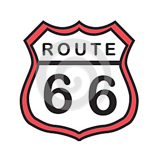 Route 66. Vector illustration decorative background design