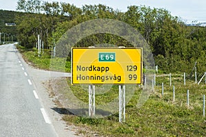 Route E69 in Finnmark, Northern Norway