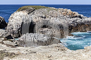 Route of the Fishermen, located in the southwest of Portugal, with its rock formations and crystalline sea.