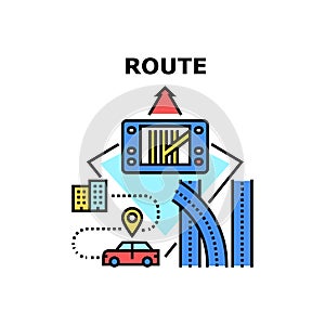 Route Guiding Vector Concept Color Illustration