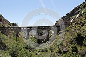 Route and hiking on the bridge of Patones photo