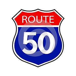 Route icon 50. Route icon. Vector illustration eps 10