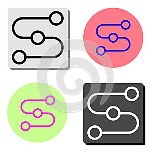 Route location. flat vector icon