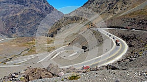 Route of Los Caracoles, in the South American country of Chile photo