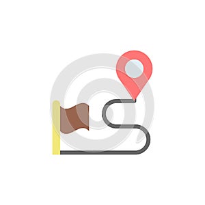 Route, map icon. Simple color vector elements of navigation icons for ui and ux, website or mobile application