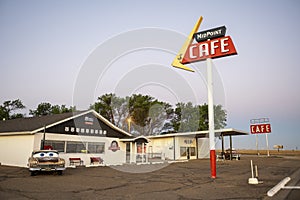 Route 66, Midpoint Cafe, Travel, Adrian, Texas