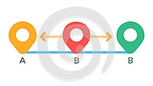 Route Planning Map: Optimized journey navigation. vector design Generative AI