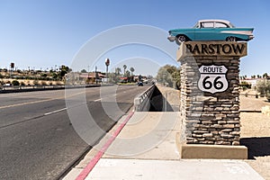 Route 66 Sign at Barstow Station California