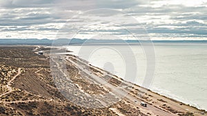 Route skirting the coast of the Atlantic Sea between Caleta Olivia and Comodoro RivadaviaNational Route Three, Argentina photo